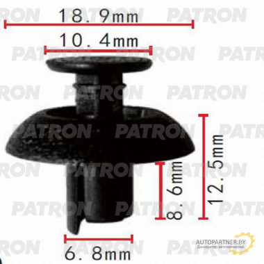 Клипса пластмассовая PATRON Lexus, Toyota / P37-0035