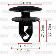Клипса пластмассовая PATRON Chevrolet, GM / P37-0038