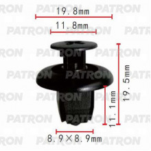 Клипса пластмассовая PATRON Lexus, Toyota / P37-0040