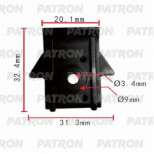 Клипса пластмассовая PATRON Infiniti, Nissan / P37-0041