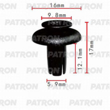 Клипса пластмассовая PATRON Mazda / P37-0044