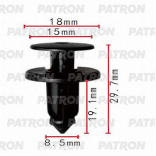 Клипса пластмассовая PATRON Lexus, Toyota / P37-0047