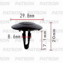 Клипса пластмассовая PATRON Daihatsu, Lexus, Toyota / P37-0052