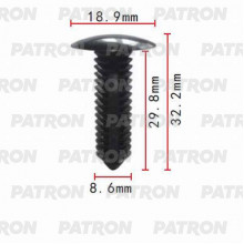 Клипса пластмассовая PATRON Chevrolet, GM / P37-0054
