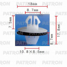 Клипса пластмассовая PATRON Lexus, Toyota / P37-0056