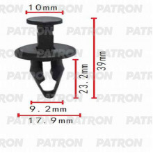Клипса пластмассовая PATRON Chevrolet, GM, Opel / P37-0057
