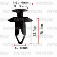 Клипса пластмассовая PATRON Chrysler, Ford / P37-0058