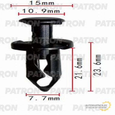 Клипса пластмассовая PATRON Ford, GM / P37-0063