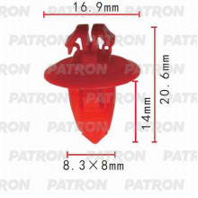 Клипса пластмассовая PATRON Lexus, Toyota / P37-0066