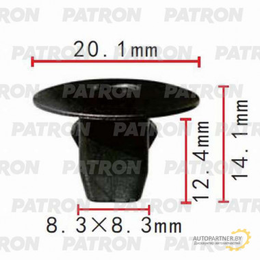 Клипса пластмассовая PATRON Acura, Honda / P37-0067