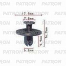 Клипса пластмассовая PATRON HONDA / P37-0072