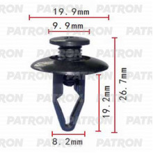 Клипса пластмассовая PATRON Ford, Infiniti, Kia, Mazda, Nissan / P37-0079