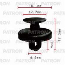 Клипса пластмассовая PATRON Lexus, Subaru, Toyota / P37-0083