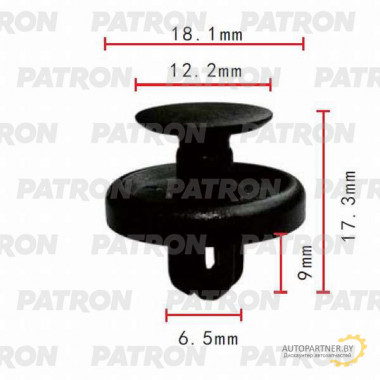 Клипса пластмассовая PATRON Lexus, Subaru, Toyota / P37-0083