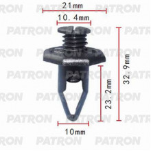Клипса пластмассовая PATRON Acura, Honda / P37-0087