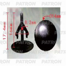 Клипса пластмассовая PATRON Acura, Honda / P37-0090