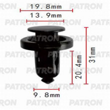 Клипса пластмассовая PATRON Acura,Honda / P37-0093