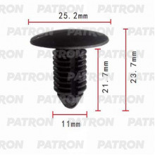 Клипса пластмассовая PATRON GM / P37-0096
