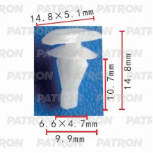 Клипса пластмассовая PATRON Honda, Lexus, Mitsubishi, Subaru, Toyota / P37-0102