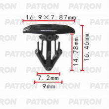 Клипса пластмассовая PATRON Lexus, Toyota / P37-0103