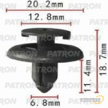 Клипса пластмассовая PATRON Lexus,Toyota / P37-0109
