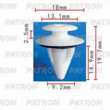 Клипса пластмассовая PATRON Lexus, Toyota / P37-0111