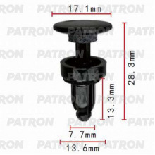 Клипса пластмассовая PATRON Acura, Honda / P37-0113