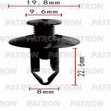 Клипса пластмассовая PATRON Infiniti, Nissan / P37-0115