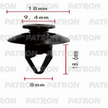 Клипса пластмассовая PATRON Ford, Mazda / P37-0116