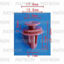 Клипса пластмассовая PATRON Chevrolet, Daewoo, GM, Lexus, Suzuki, Toyota / P37-0118