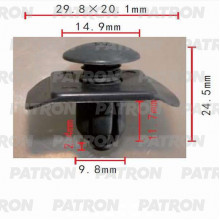 Клипса пластмассовая PATRON Ford, Kia, Mazda, Subaru / P37-0122