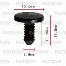 Клипса пластмассовая PATRON Chevrolet, Chrysler, Daewoo, Ford, GM, Opel / P37-0125