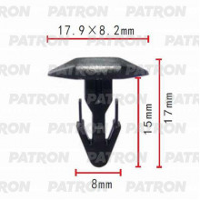 Зажим пластиковый PATRON Acura, Honda / P37-0128