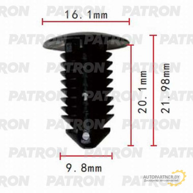 Клипса пластмассовая PATRON Chrysler, Ford / P37-0135