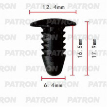 Клипса пластмассовая PATRON Infiniti, Nissan / P37-0136