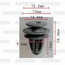 Клипса пластмассовая PATRON Acura, Honda / P37-0143
