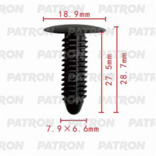 Клипса пластмассовая PATRON GM / P37-0154