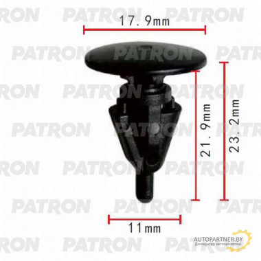 Клипса пластмассовая PATRON Lexus, Toyota / P37-0155