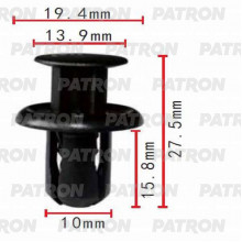 Клипса пластмассовая PATRON Mazda / P37-0162