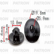 Клипса пластмассовая PATRON Audi, Seat, Skoda, Volkswagen / P37-0166