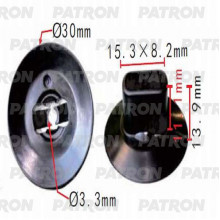 Клипса пластмассовая PATRON Renault / P37-0178