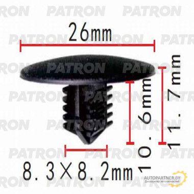 Клипса пластмассовая PATRON Mitsubishi / P37-0181
