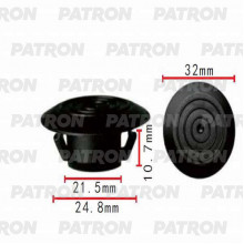Клипса пластмассовая PATRON Lexus, Toyota / P37-0183