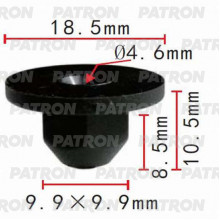 Гайка пластмассовая PATRON Audi, Seat, Skoda, Volkswagen / P37-0191