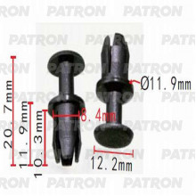 Клипса пластмассовая PATRON распорная MERCEDES-BENZ / P37-0196