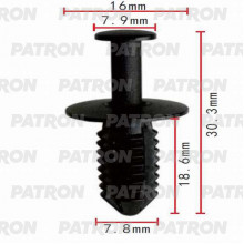 Клипса пластмассовая PATRON (упаковка 100шт) Mercedes / P37-0198A