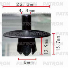 Клипса пластмассовая PATRON Audi, Renault, Seat, Skoda, Volkswagen / P37-0201