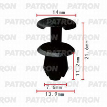 Клипса пластмассовая PATRON Acura, Audi, Honda, Seat, Skoda, Volkswagen / P37-0202