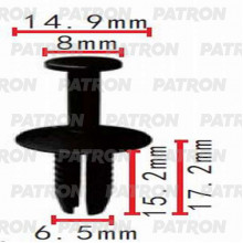 Клипса пластмассовая PATRON Audi,BMW,Seat,Skoda,Volkswagen / P37-0205