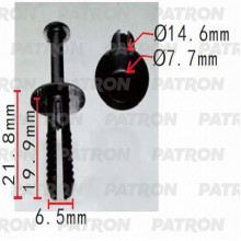 Клипса пластмассовая PATRON (упаковка 100шт) BMW, GM / P37-0206A